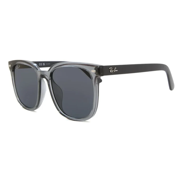 Ray Ban Polarized Dark Grey Square Unisex Sunglasses RB4401D 659981 55
