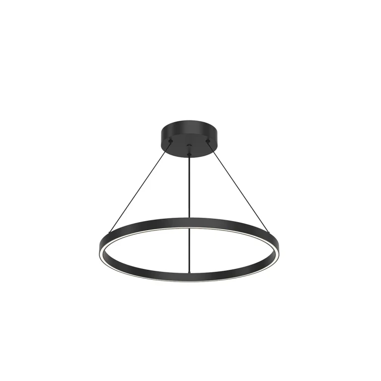 Black LED Pendant from the Cerchio Collection
