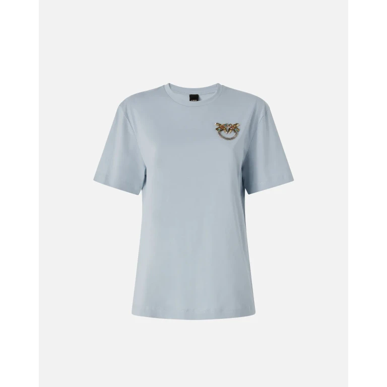Pinko T-shirt con applicazione gioiello Love Birds