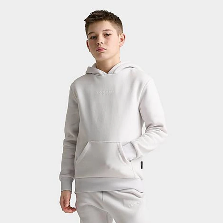 Sonneti Big Kids London Essential Pullover Hoodie in Nimbus Cloud Size: Small
