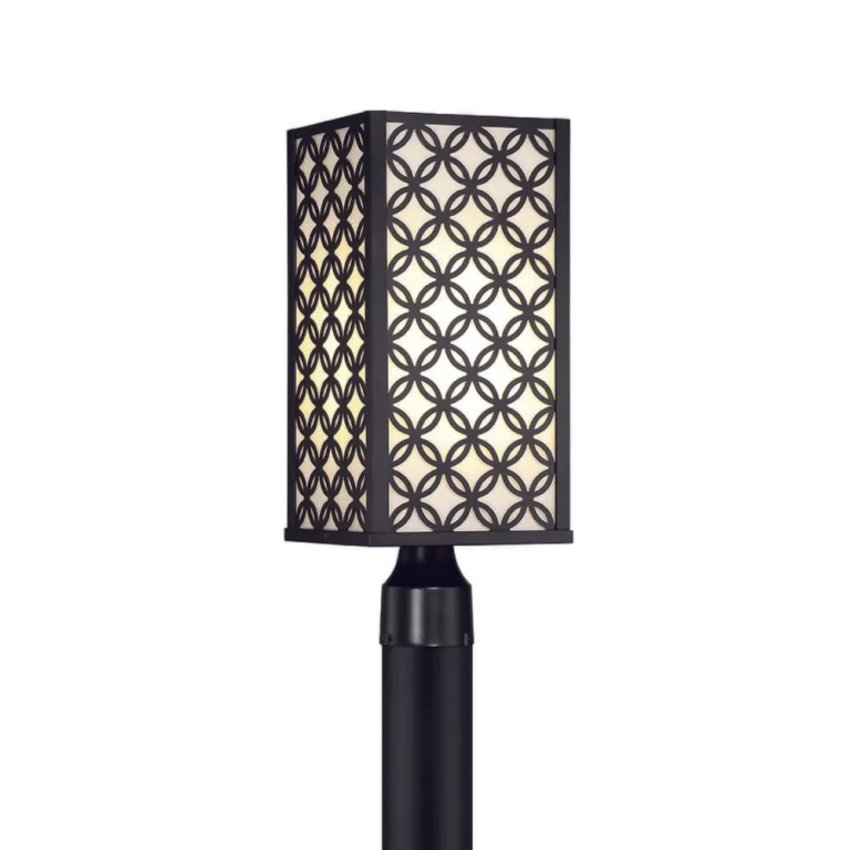 Black LED Post Mount from the Clover Collection