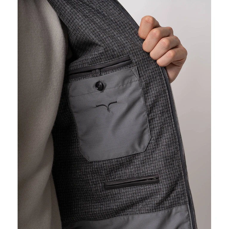 Larusmiani Quilted Down Jacket Ande Grey Sportwear Blouson - Men