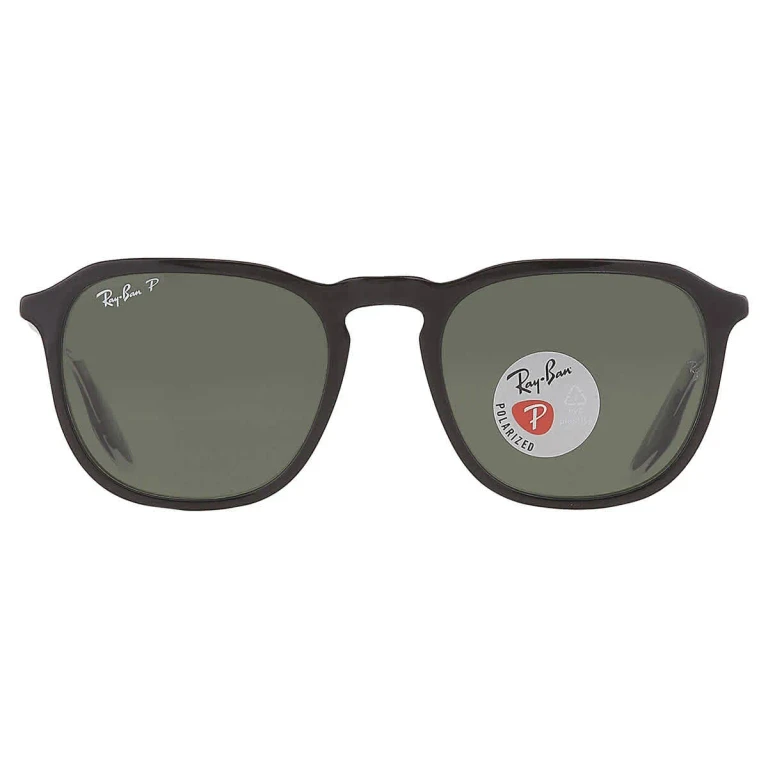 Ray Ban Polarized Green Square Unisex Sunglasses RB2203 919/58 52