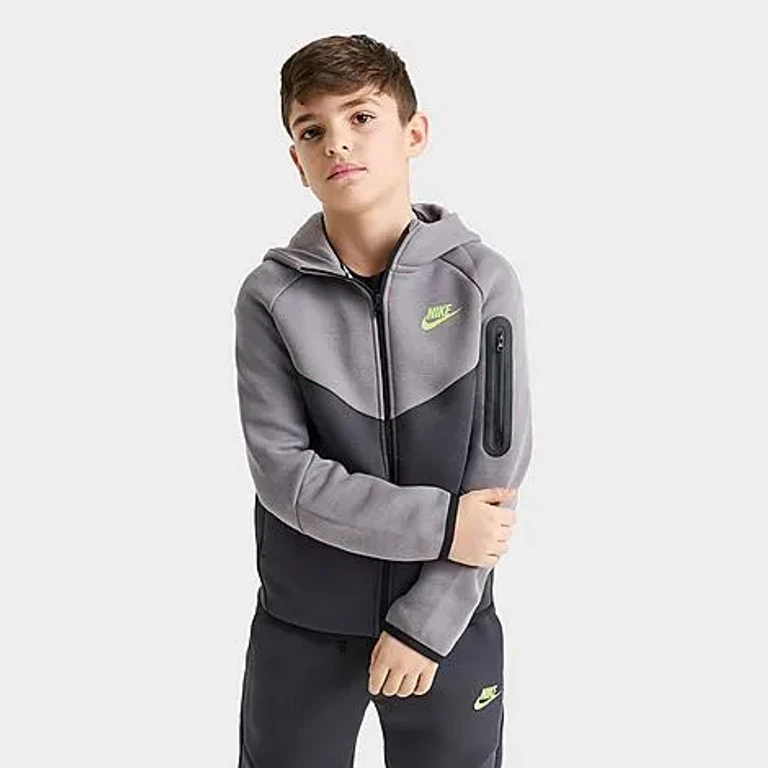 Nike Boys Big Kids Sportswear Tech Fleece Full-Zip Hoodie in Game Royal/Black Size: XS