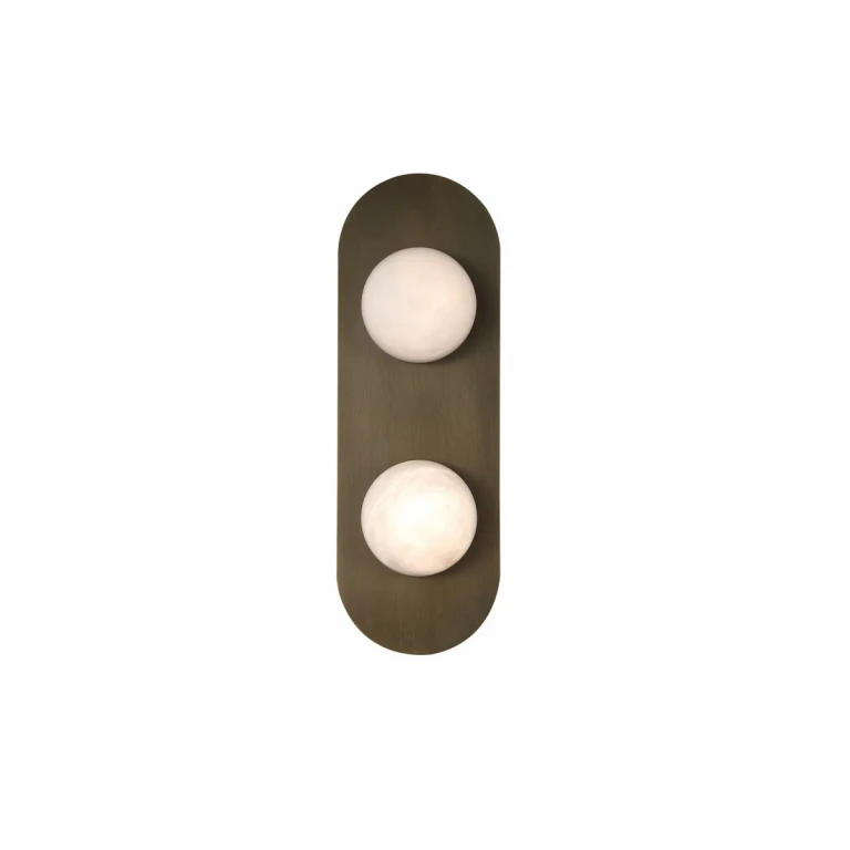 Alabaster Aged Brass LED Wall Sconce from the Sedona Collection