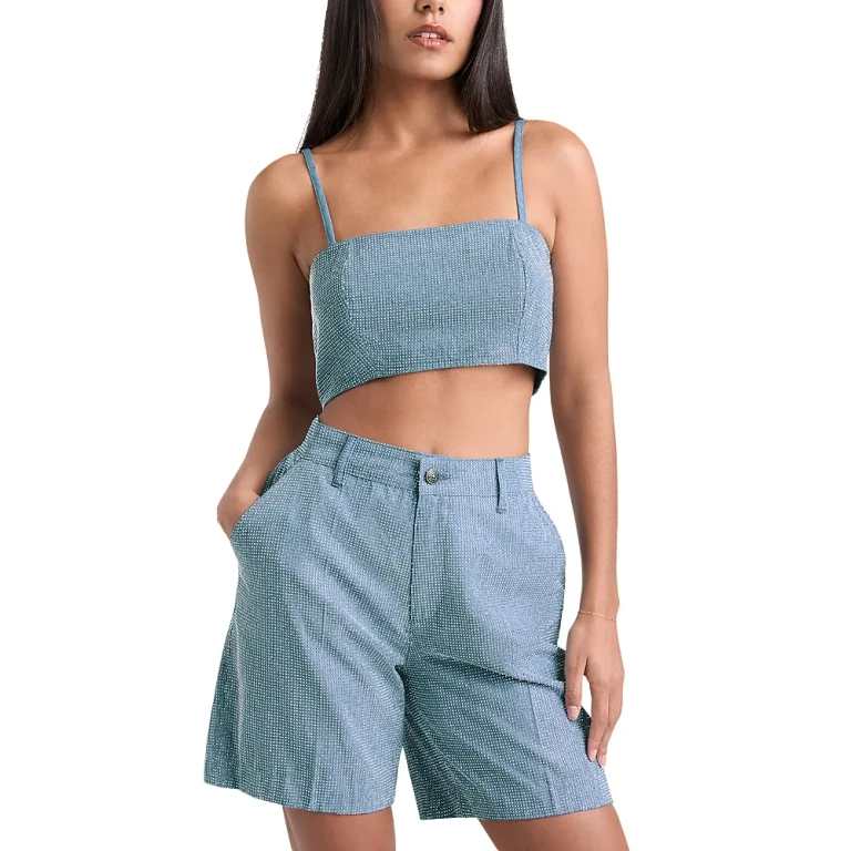 Cinq a Sept Nik Chambray Crop Top