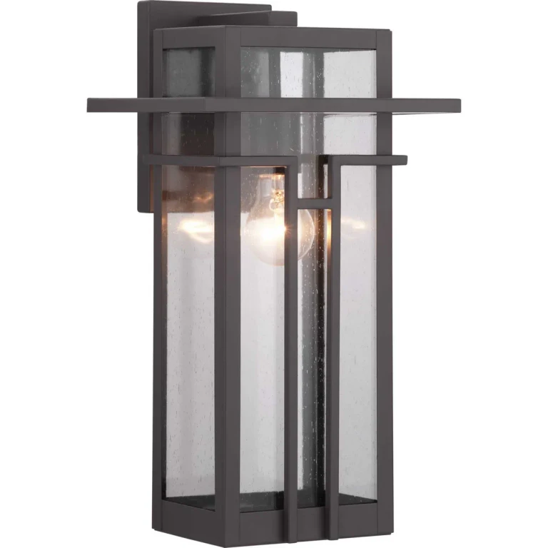 Antique Bronze One Light Wall Lantern from the Boxwood Collection