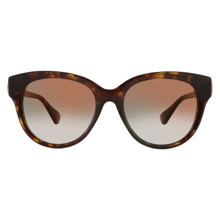 Cartier C Decor Brown Gradient Oval Ladies Sunglasses CT0506S 002 55