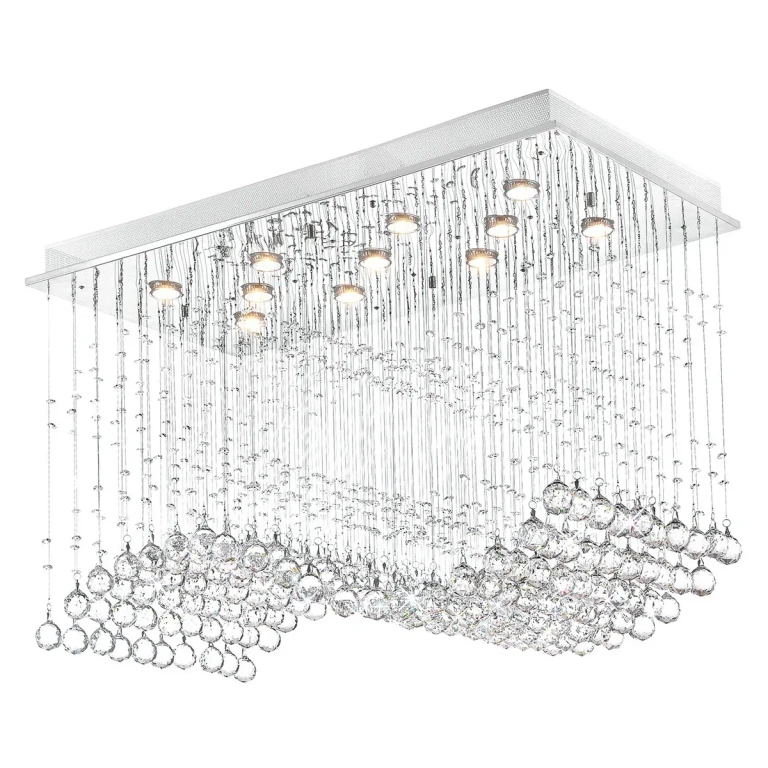 Twinkle 11 Light Flush Mount with Chrome finish