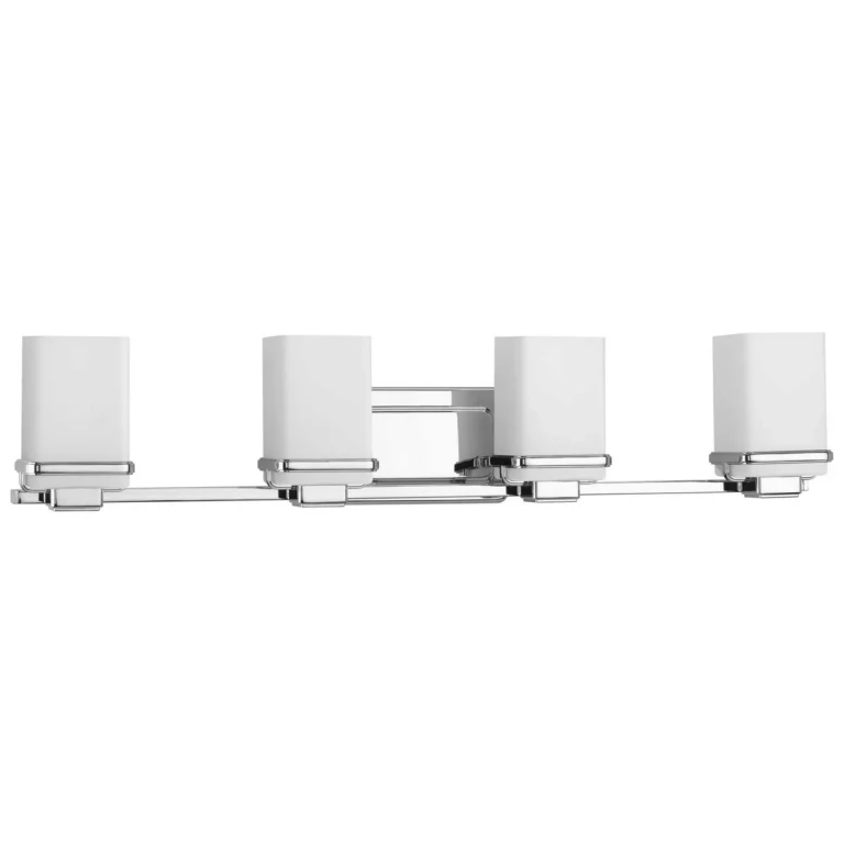 Polished Chrome Four Light Bath from the Metric Collection