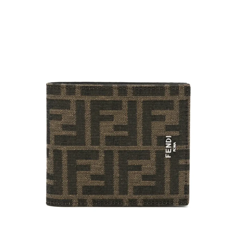 Fendi FF-jacquard Leather Wallet