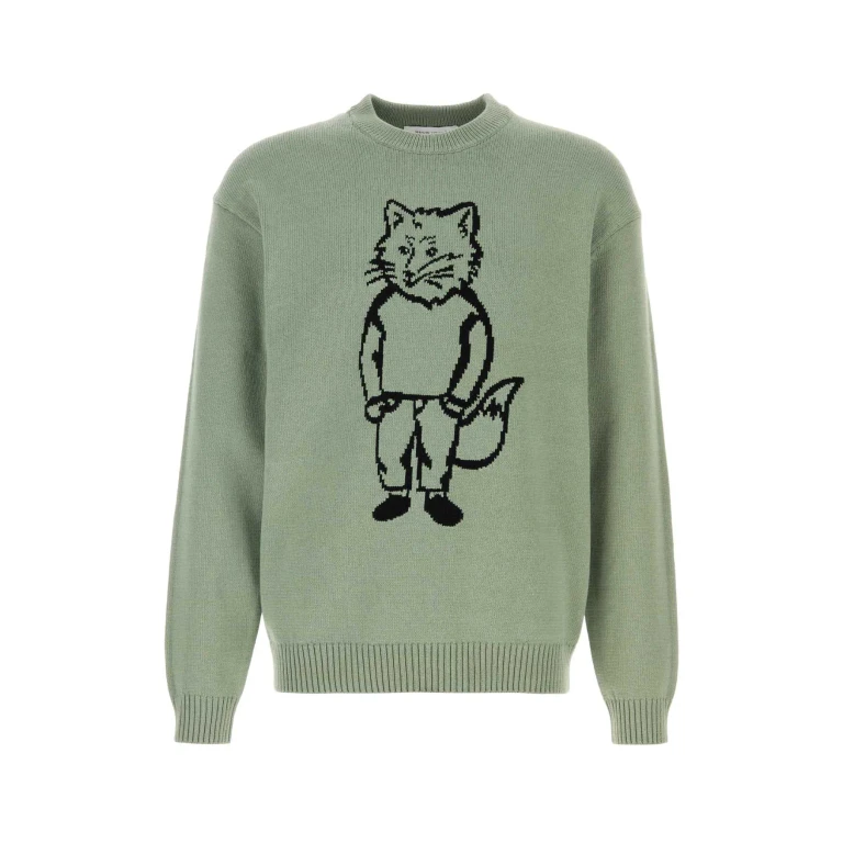 Maison Kitsune Om00802kt1030 0102 Cork Exterior: Cotton Nylon Maglieria