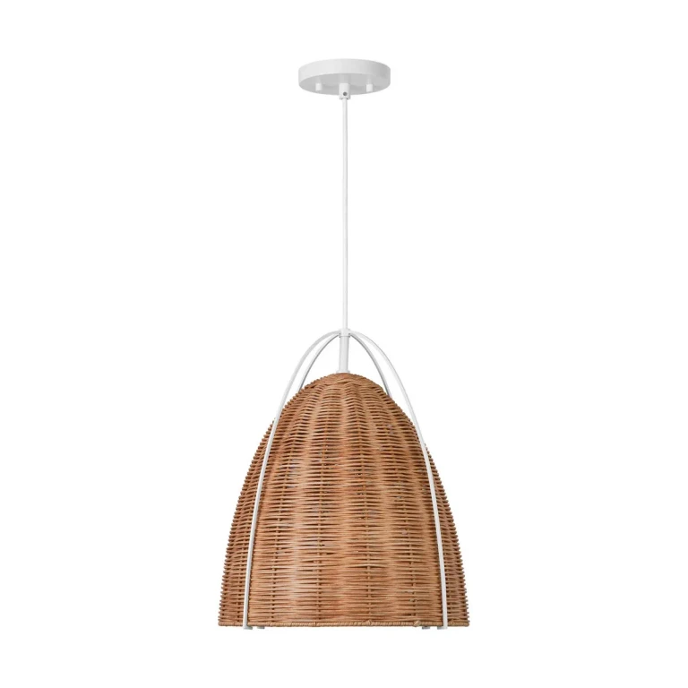 Blonde Rattan Pendant from the Norman Collection