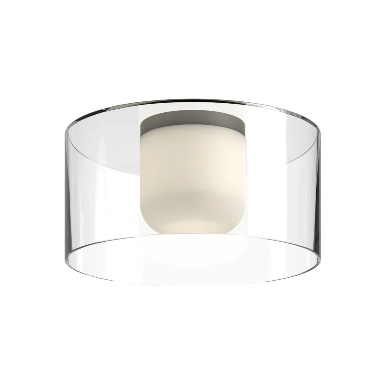 Black Clear LED Flush Mount from the Birch Collection
