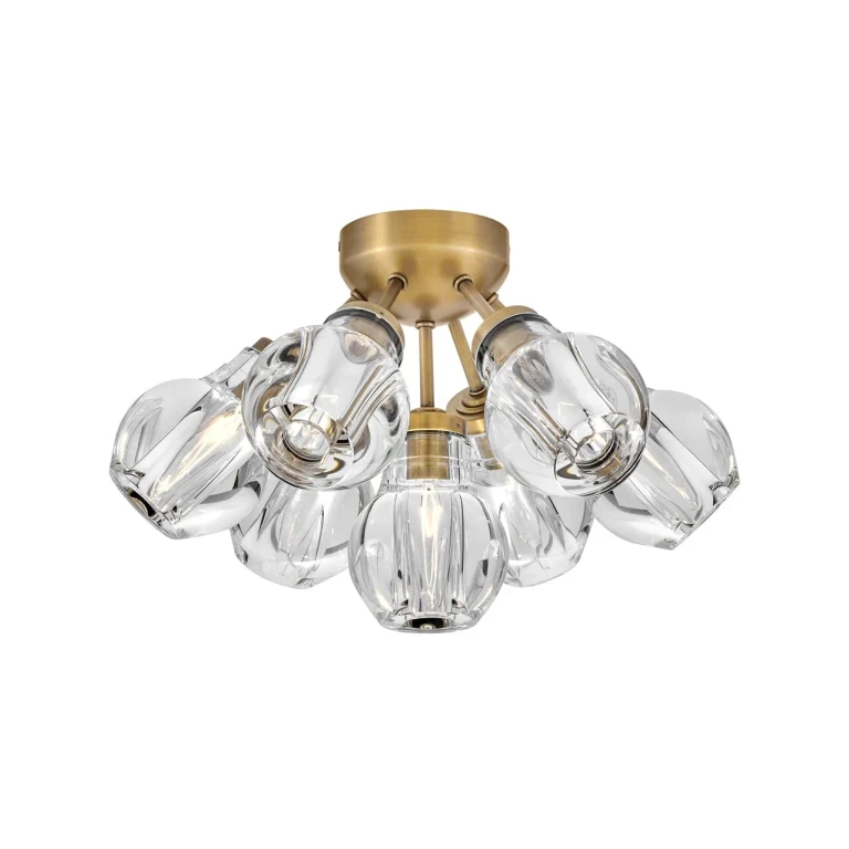 Heritage Brass LED Semi-Flush Mount from the Elise Collection