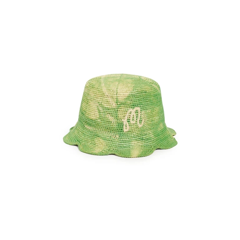Malbon Malbon x Grateful Stealie Straw Hat Green Tie Dye S/M