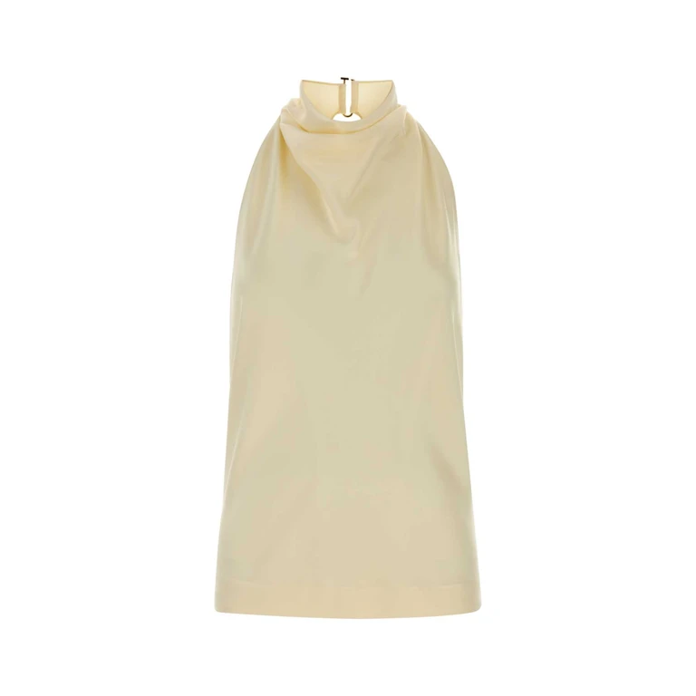 Cream Satin Top Buttermilk Dzamac Maglie - Women