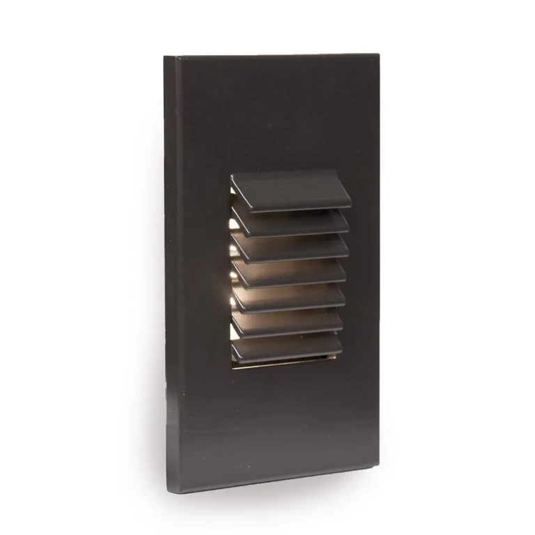 WAC Lighting 1-Light LED Low Voltage Vertical Louvered Step and Wall Light in Bronze - 4061-27BZ