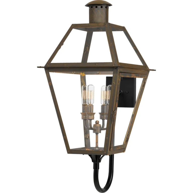 Rue De Royal 4-Light Outdoor Wall Lantern in Industrial Bronze
