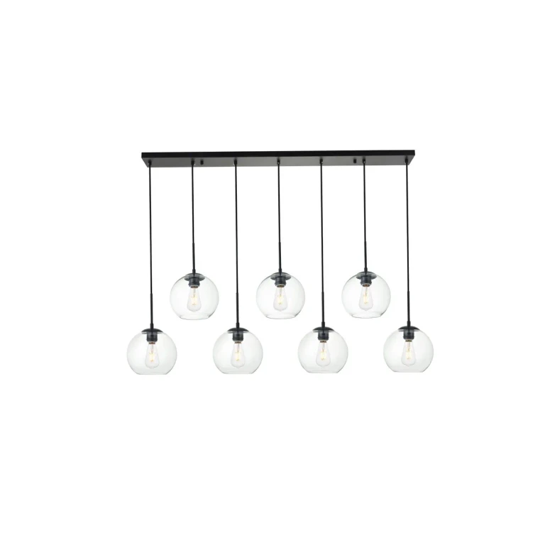 Black Seven Light Pendant from the BAXTER Collection