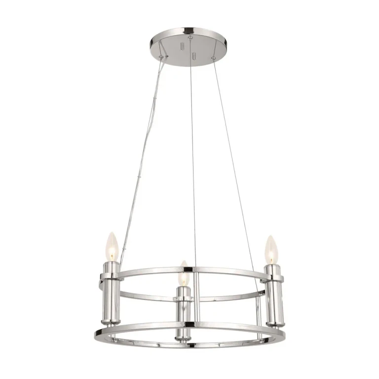Polished Nickel Mini Chandelier from the Rosalind Collection