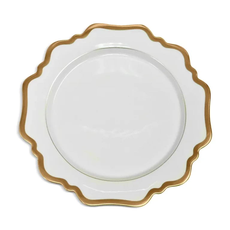 Antique White with Gold Dinner Plate