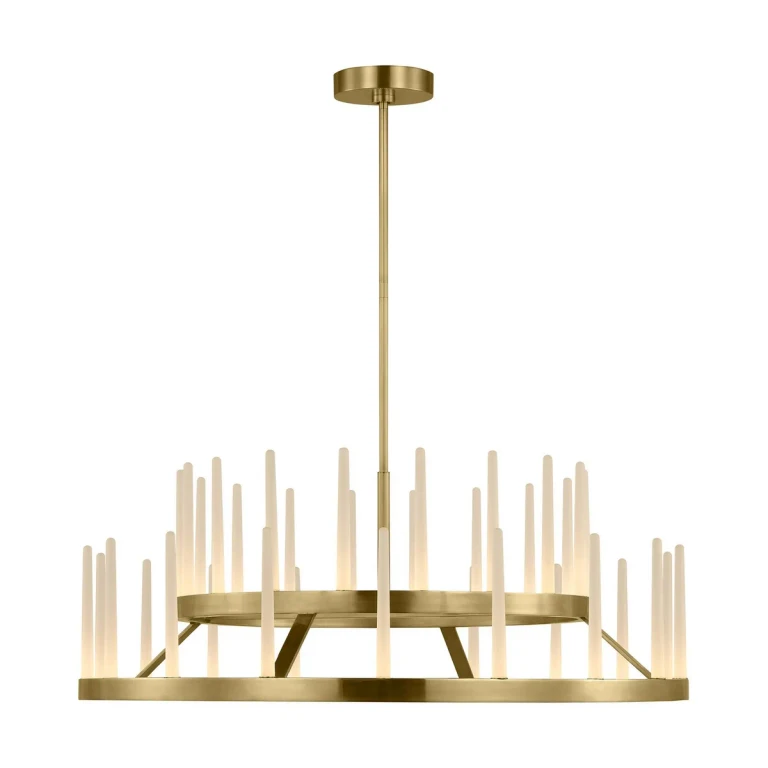 Hand-Rubbed Antique Brass LED Chandelier from the Sagrada Collection