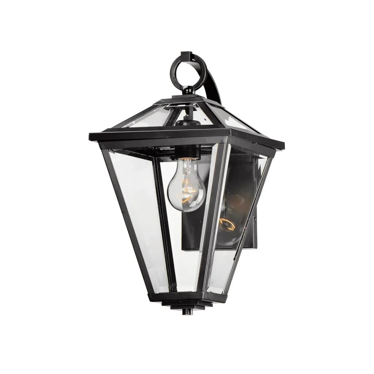 Black One Light Wall Sconce from the Prism Collection