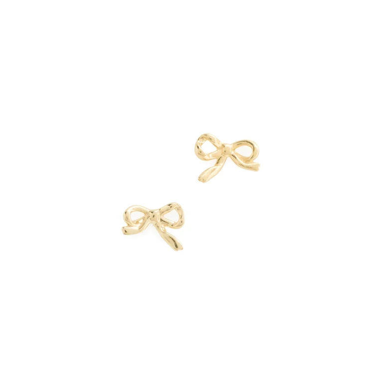Madewell Demi Mini Bow Stud Earrings Gold One Size