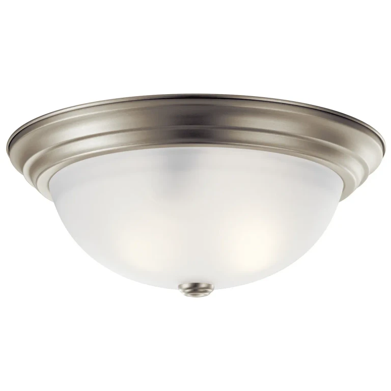 3-Light Flush Mount in Brushed Nickel