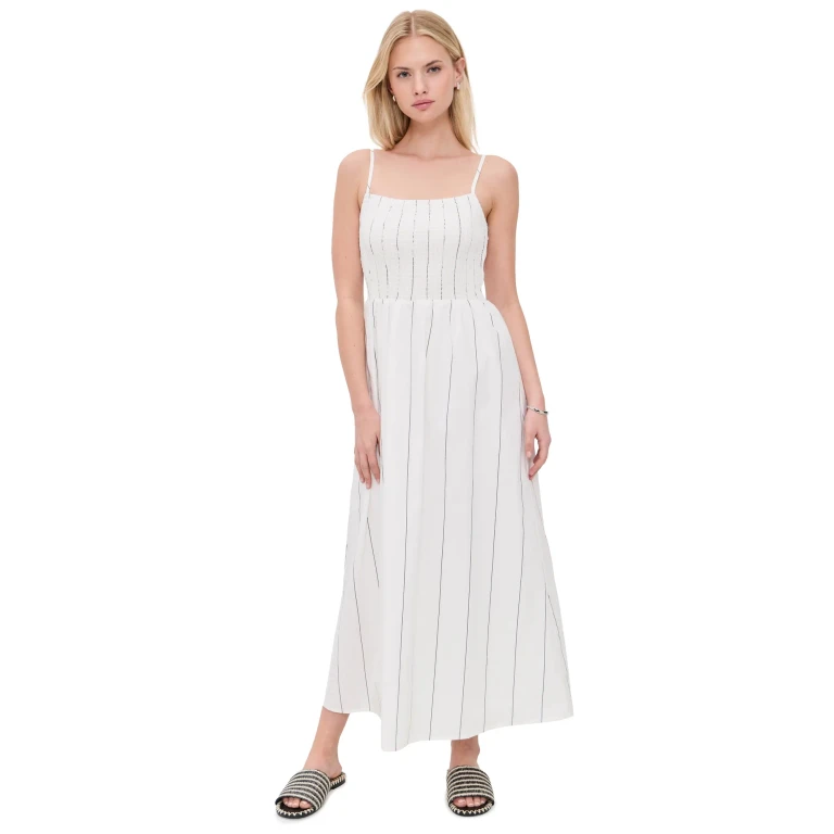 Z Supply Bayside Stripe Dress White XS