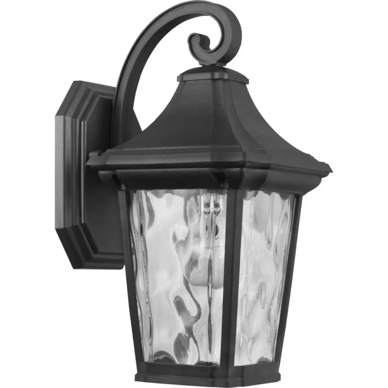 Black One Light Wall Lantern from the Marquette Collection