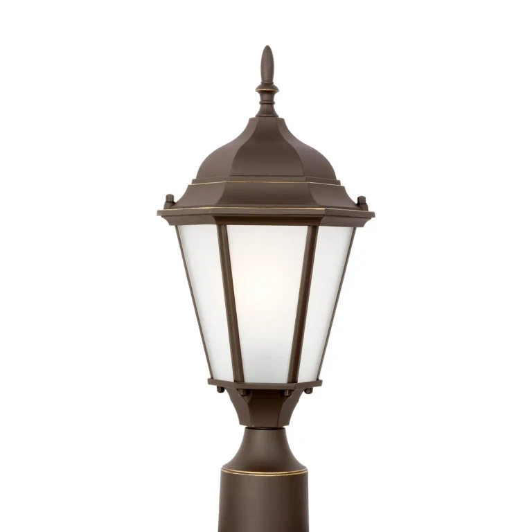 Antique Bronze Outdoor Post Lantern from the Bakersville Collection