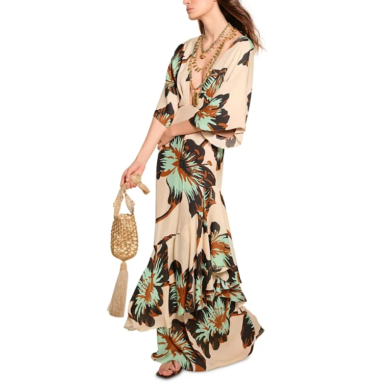 Johanna Ortiz Tesoro Escondido Silk Maxi Dress