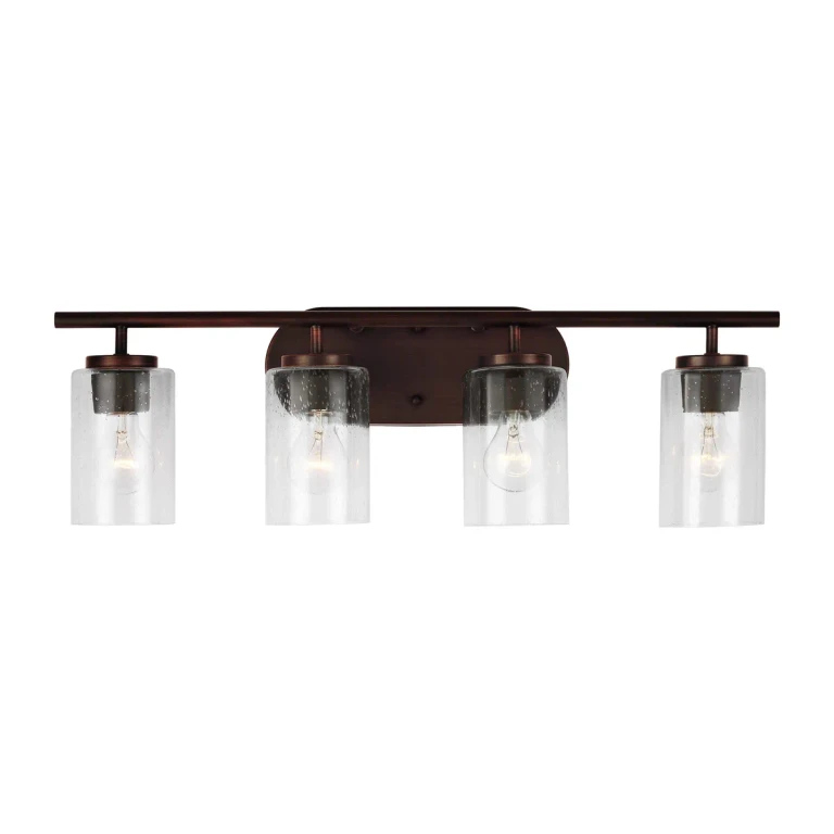 Oslo 4-Light Bathroom Vanity Light in Bronze