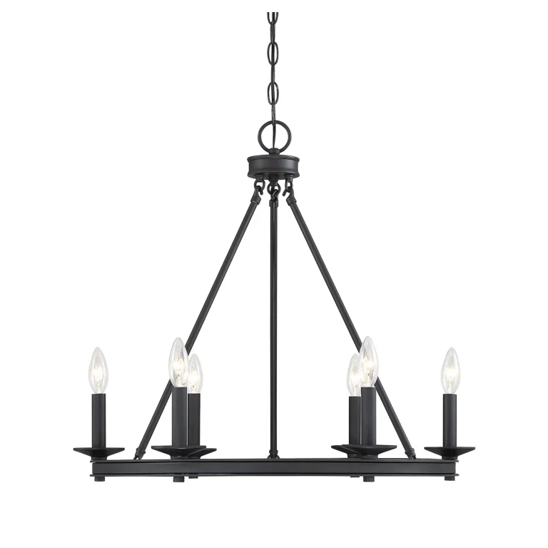 Savoy House Middleton 6-Light Chandelier in Matte Black - 1-307-6-89
