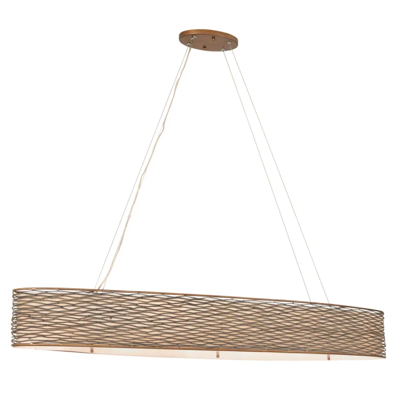 Hammered Ore Linear Pendant from the Flow Collection