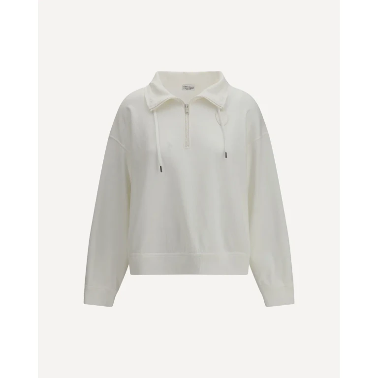 Sudadera Brunello Cucinelli para mujer con parche de logo
