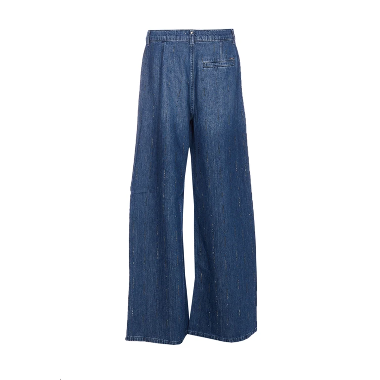 Liu Jo Trousers Blue Cotton - Women