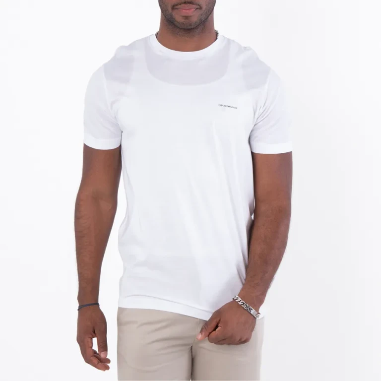 Emporio Armani Logo Print Lyocell-Blend T-Shirt
