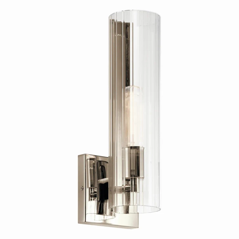 Polished Nickel Wall Sconce from the Jemsa Collection