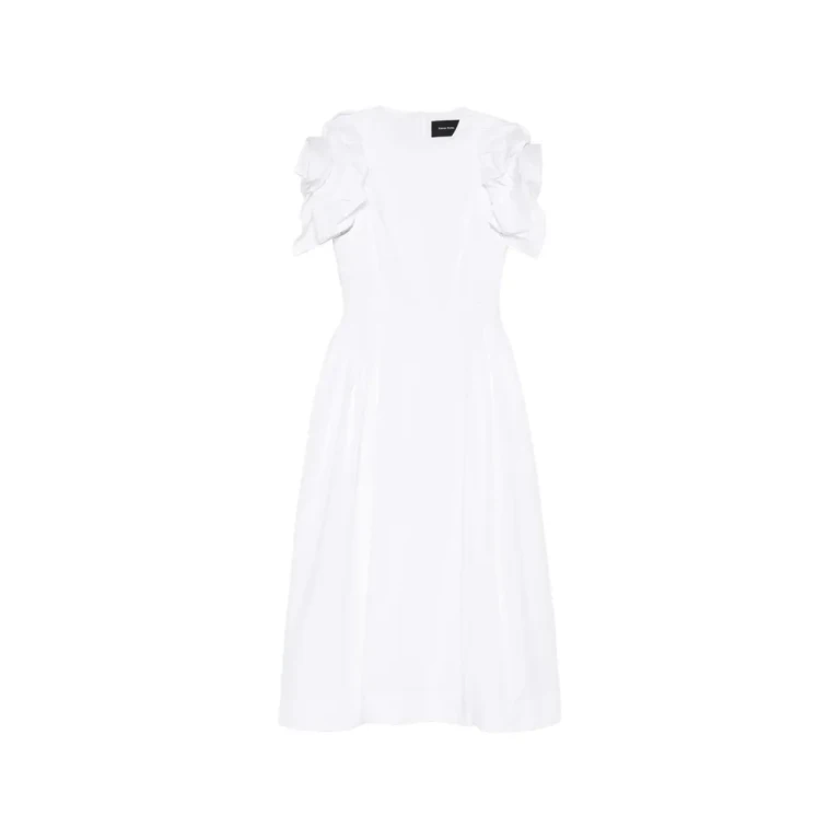 Simone Rocha Ruffled-detail Sleeveless Midi Dress