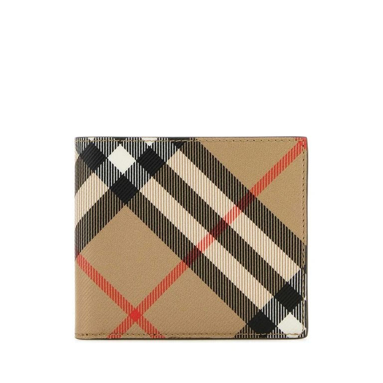 Burberry Check Pattern Zip-up Wallet