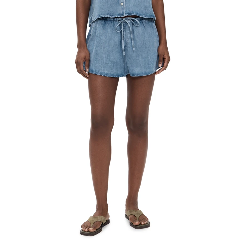 Good American The Denim Pull On Shorts Indigo1273 XS