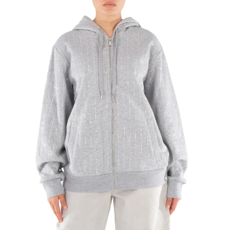 Michael Kors Long Sleeve Zip-Up Hoodie