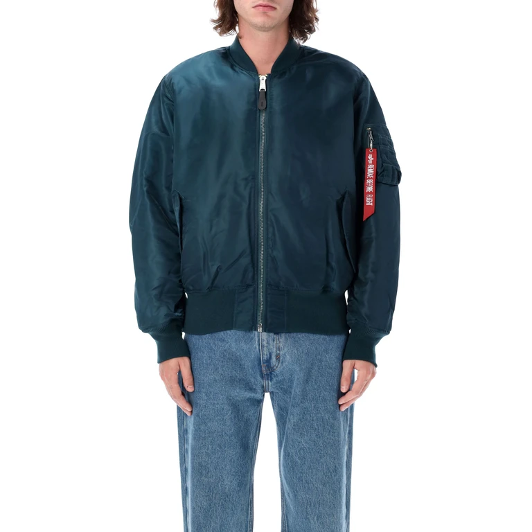 Alpha Industries MA-1 reversible bomber Navy Nylon Lining Jacket - Men