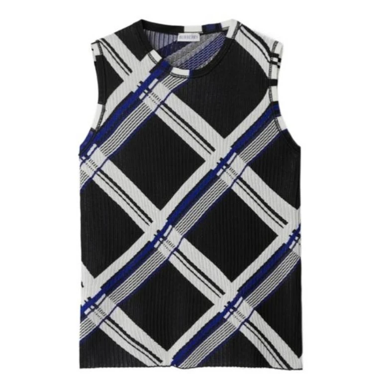 Burberry Check Jacquard Silk Vest