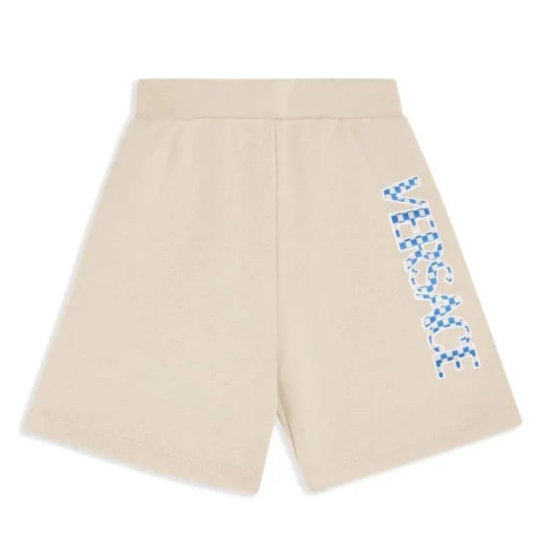 Young Versace Boys Side Logo Cotton Shorts