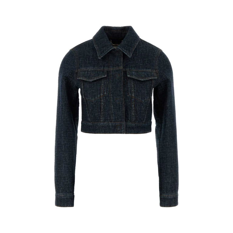 Fendi Denim Padded Jacket Blueberry-26 Giubbini - Women