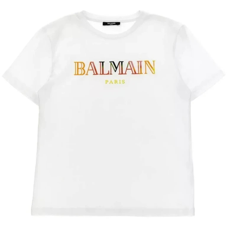 Balmain Kids Contrast Logo Short-Sleeve T-Shirt